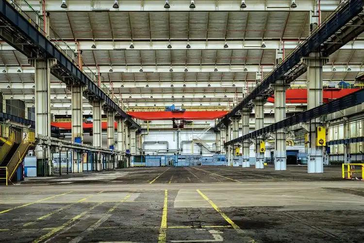 Jointed concrete industrial floor
